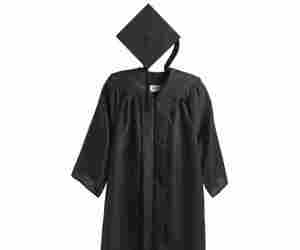 Ladies Black Graduation Gown