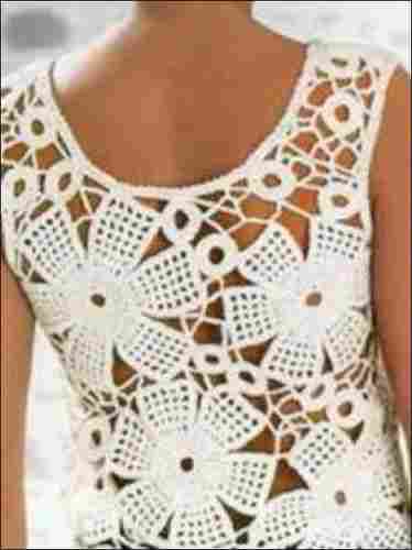 Ladies White Crochet Top