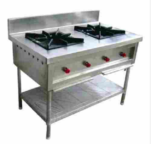 Stainless Steel Body Two Burner Cooking Range with 4 Knob