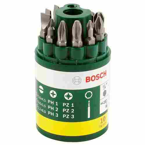 Bosch 10 Pcs Ratchet Pocket Screwdriver Bit Set, 2607019510