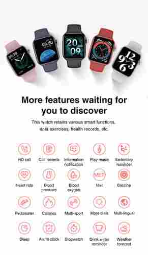 TFT Display and Touch Screen Hw22 Pro Smartwatch (Pack of 1 x 10 Pieces)
