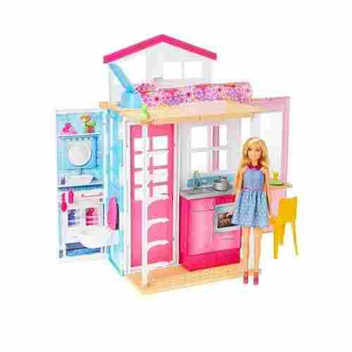Plastic Female Barbie Doll Houses For 3-6 Years Age Groups