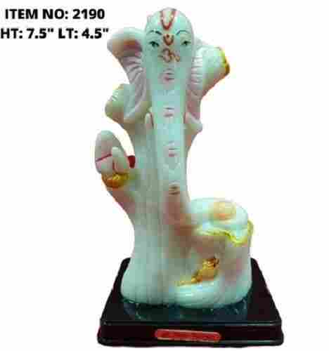 Glossy Finish FRP Ganesha Statue For Worship, Height 7.5 Inch, Length 4.5 Inch
