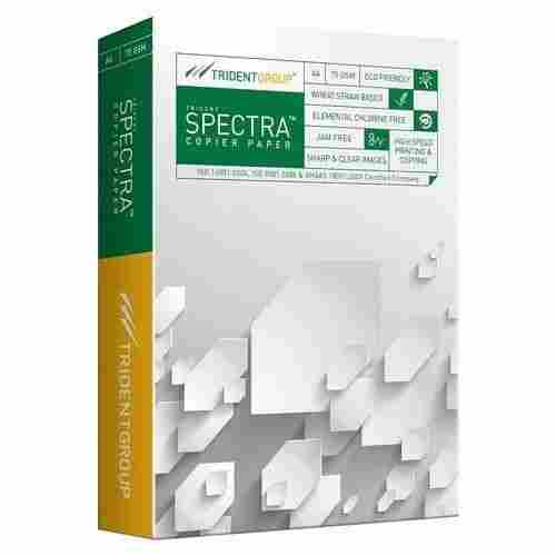 White Trident Spectra A4 Size Copier Paper With Around 80 Sheets Per Pack