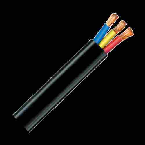 Black Size 4 Sq Mm Heat Proof 3 Core Pvc Flat Cables
