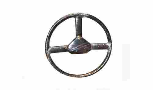 Black Color Car Steering Wheel, Shape Round,Three Spoke Design, Durable