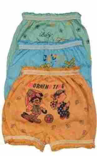 Comfortable Cotton Printed Kids Bloomers Available In Orange, Green, And Blue 