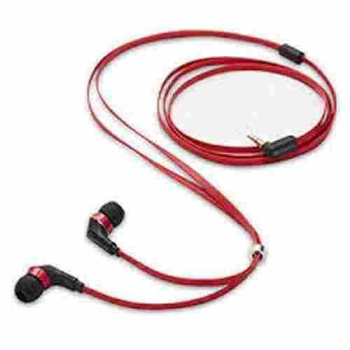Stylish And Attractive Matt Finish Bass Audio Quality Light Weight Red Wired Earphones