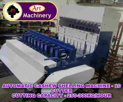 New Automatic Cashew Shelling / Cutting Machine - 10 Cutter (Horizontal Type)