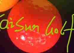 Red Color Fluorescent Golf Ball