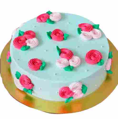 Hygienically Prepared Fluffy Delicious And Sweet Rich Fresh Flower Design Cake