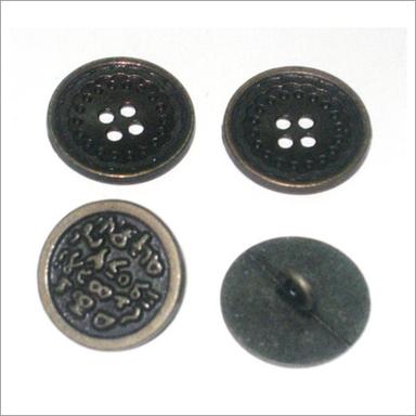 Golden Metal Diecast Button