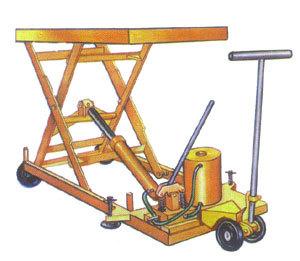 Orange Hydraulic Lifting Table 