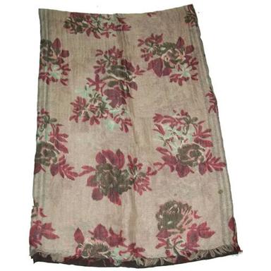 Cream & Red Printed Ladies Shawls