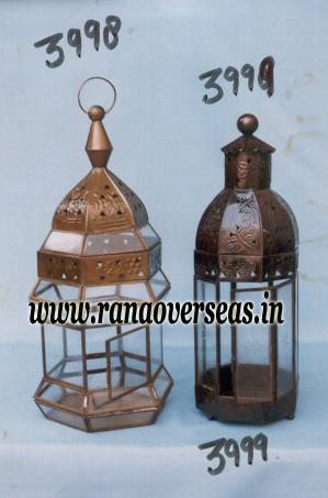 Copper Brown Iron Metal Lantern