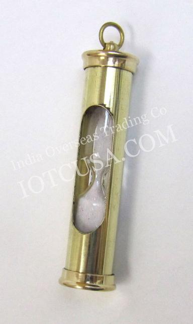 NAUTICAL BRASS KEY CHAIN SAND TIMER