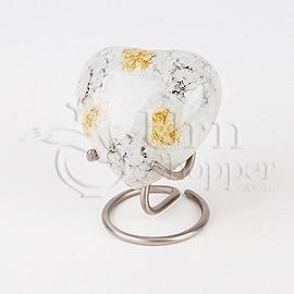 Painting Glenwood White Marble Brass Token Cremation Urn