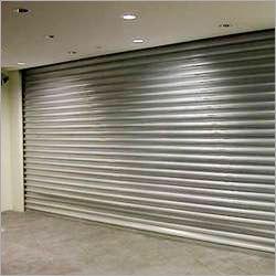 White Industrial Steel Motorised Rolling Shutter