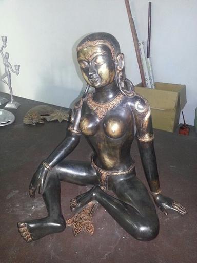 Plating Brass Parvati Sculpture