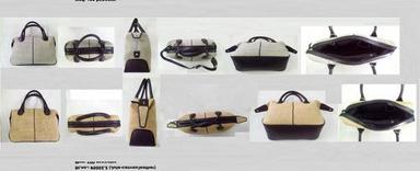 Natural Leather Canvas Bag