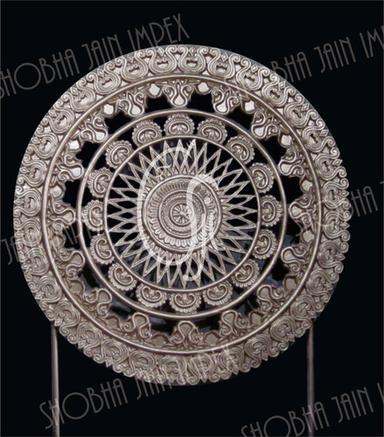 Silver Fiber Wedding Medallion