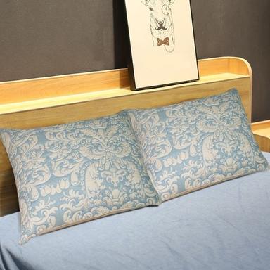 Blue Quilted Pillow Covers