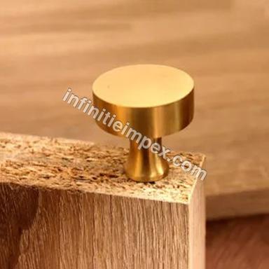 Brass Knobs - Round Gold Knob Application: Furniture