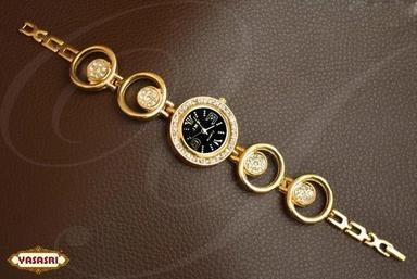Golden Gold Plted Ladies Watch