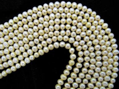 Stone Pearl Golden Color Beads