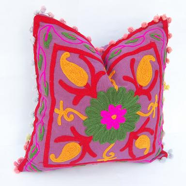 Multi Color Suzani Work Cushion Cover