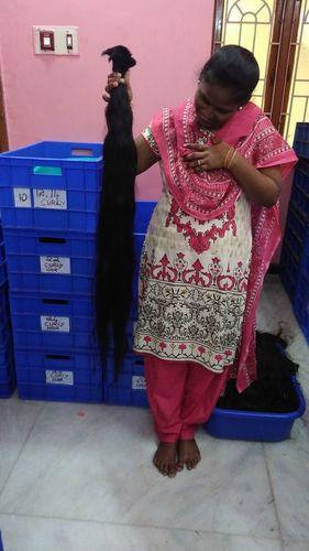 Natural Black / Brown Longest Size Human Hair