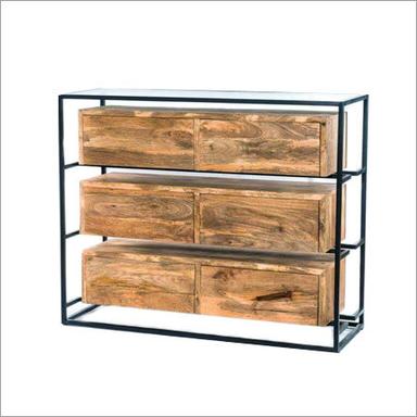 Natural Finish 4 Drawer Cabinate