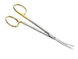 SCISSORS METZ. 7 T.C. CURVED GOLDEN