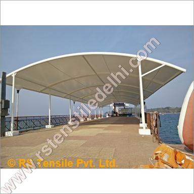 White Tensile Car Parking Shelter