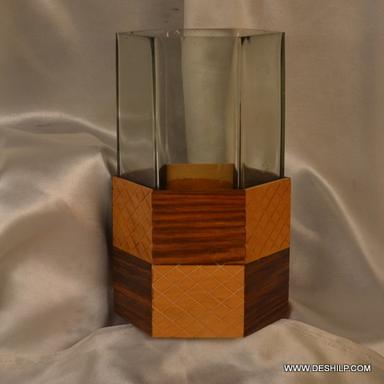 Votive Holder Clear Glass Han Decor