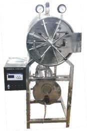 Horizontal High Pressure Autoclave Triple Wall Equipment Materials: Cylindrical (Triple Walled) Inner And Outer Chamber Made Of Thick Stainless Steel