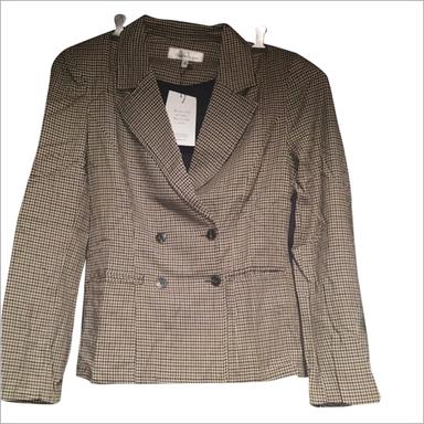 Available In Different Colour Ladies Check Blazer