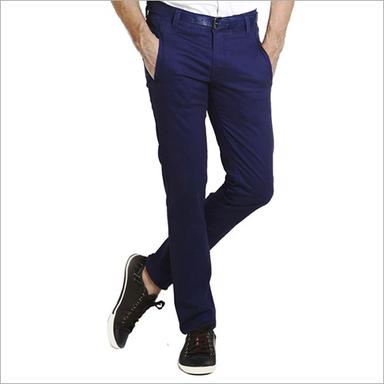 Plain Mens Blue Trousers
