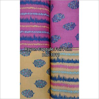 Light In Weight Capsule Rayon Foil Print Fabric