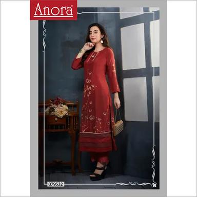 Washable Ladies Printed Kurti With Pant