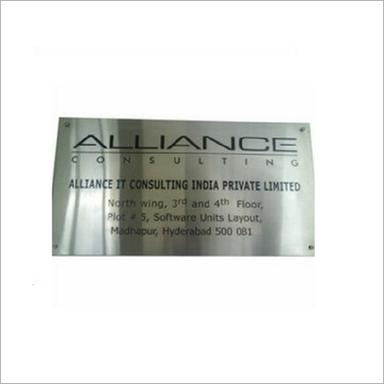 Silver Stainless Steel Etching