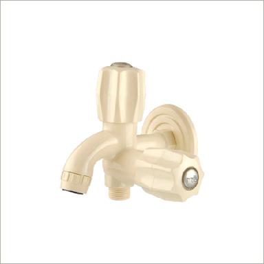 White 15Mm Foam Flow 2 Way Bib Cock
