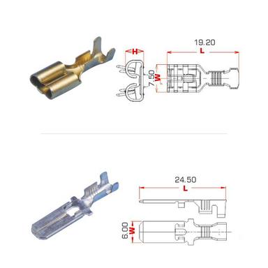 Silver Automotive Wiring Terminals