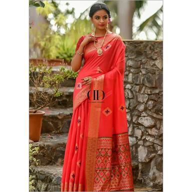 Festive Ladies Casual Handloom Cotton Weaving Saree