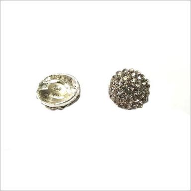 Silver Round Metal Button