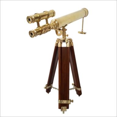 Golden Vintage Style Tripod Telescope