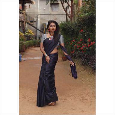 Plain Ladies Ghicha Silk Saree
