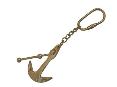 Gold Anchor Magnifying Glass Keychain- Order Wholesale