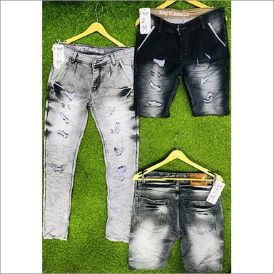 Available In Different Color Mens Grey Ripped Jeans