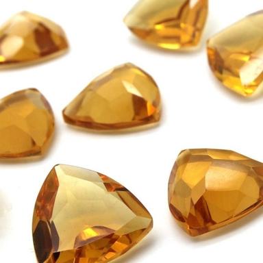 10Mm Citrine Faceted Trillion Loose Gemstones Grade: Aaa